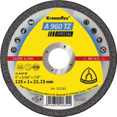 Klingspor A690TZ Special Kronenflex Cutting-Off Wheels for Steel