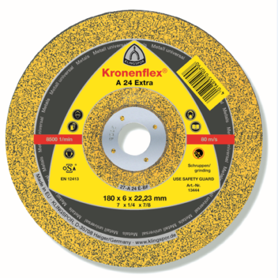 Klingspor A24 Extra Kronenflex Grinding Discs for Metals