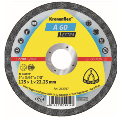 Klingspor A60 Extra Kronenflex Cutting-off Wheels for Steel, Metals